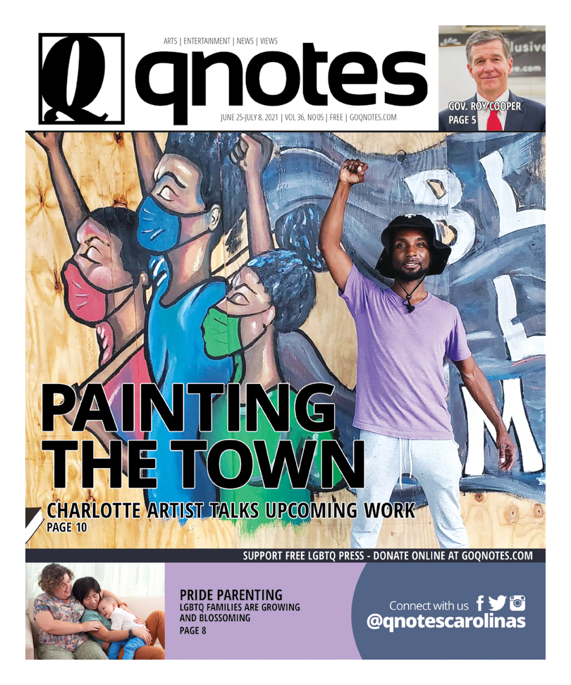 qnotescarolinas's tweet image. The latest #qnotes issue is out now! Featuring exclusive #interviews with local artist Jamil Dyair Steel and North Carolina’s Gov. Roy Cooper. Read it at  goqnotes.com/printedition/