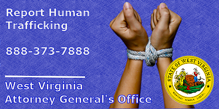 WestVirginiaAG's tweet photo. The WV AG's Civil Rights Division provides training on identifying and reporting human trafficking to law enforcement, medical professionals and others across the Mountain State.
If you suspect human trafficking, call the national hotline & state Fusion Center at 1-866-WVWATCH. https://t.co/ad52Dkz32a