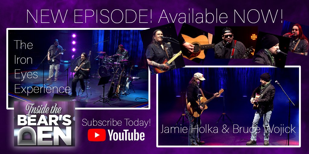 SenecaBuffalo's tweet photo. ๐ธ Episode 8 of #InsideTheBearsDen with #TheIronEyesExperience, #BruceWojick and #JamieHolka drops now! Watch here โก๏ธ https://t.co/zOqn1Im5Q4 ๐ผ #SenecaCasinos #Blues #ClassicRock #SenecaCasinos https://t.co/nFjVKPf5aM