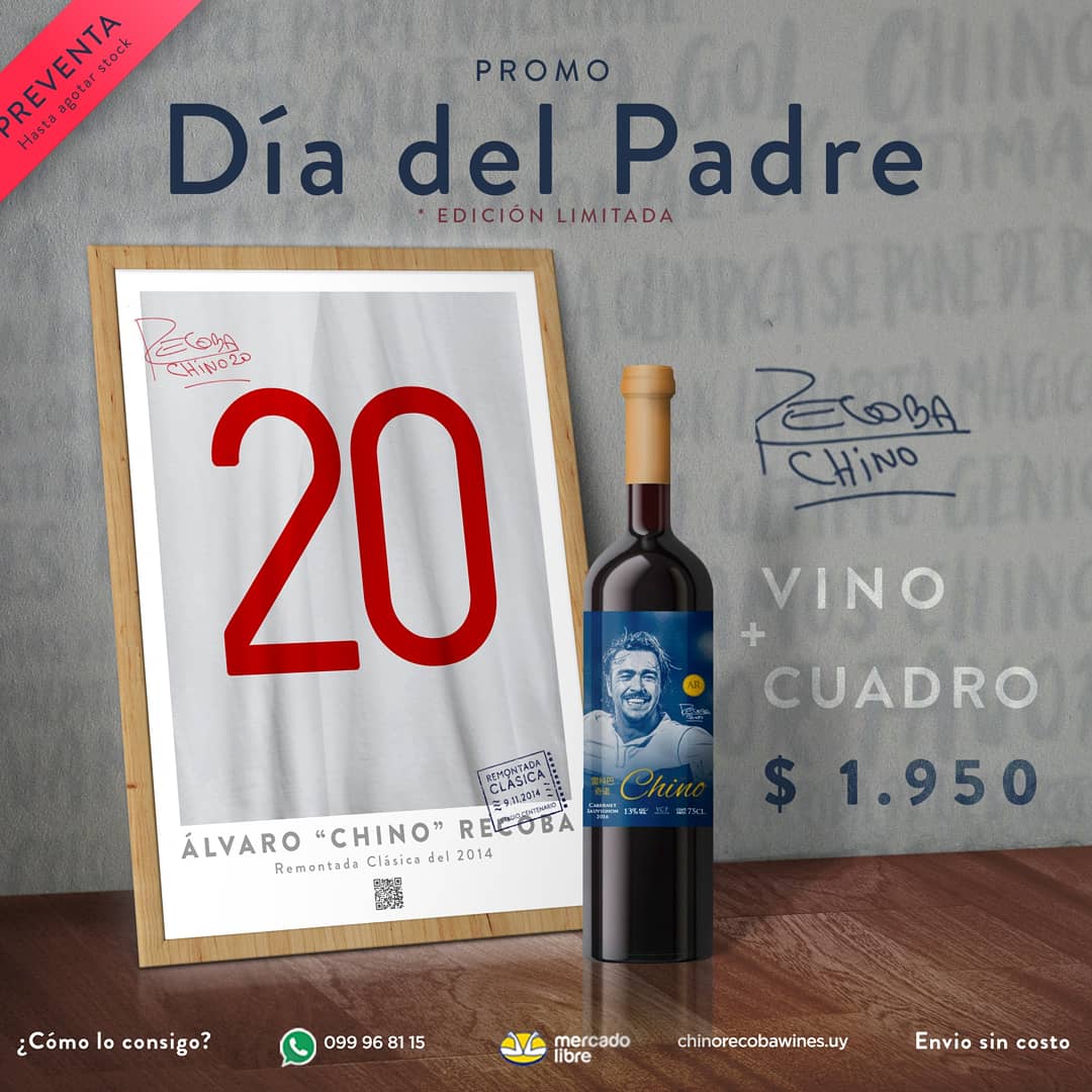 Chino_Recoba20's tweet photo. Promo #DiaDelPadre que hicimos junto a @futbolandwine 🍷 Hay dos opciones junto a un cuadro en madera conmemorativo del clásico del 2014⚽️🙌😁. Es hasta agotar stock y ojalá llegue a varios padres. Los cuadros van firmados. https://t.co/4CTXVNdPz3