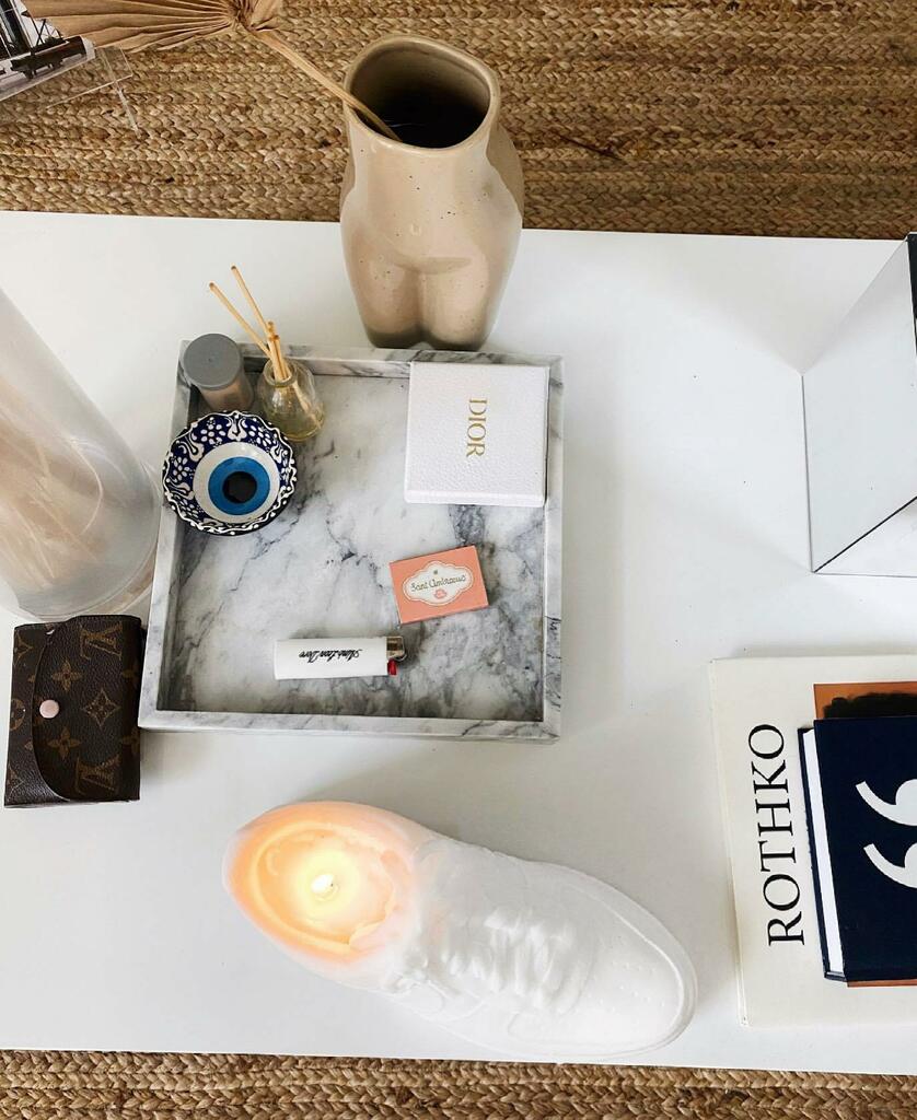 wickdecor's tweet photo. The perfect centerpiece 🕯👟 https://t.co/U3U4C9AgmF https://t.co/meUdlvReK4