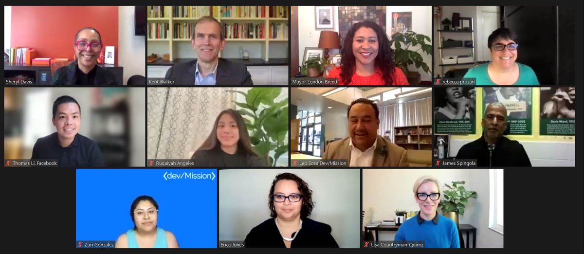 Grateful to <a href="/LondonBreed/">London Breed</a> &amp; <a href="/sheryldavissf/">sheryl davis</a> for their vision with the  <a href="/opps4allsf/">Opportunities for All</a> Summer Internships Program. 

Also to <a href="/Google/">Google</a> <a href="/Kent_Walker/">Kent Walker</a> &amp; <a href="/Googleorg/">Google.org</a> <a href="/AdrianS415/">Adrian</a> for awarding <a href="/devmissionorg/">Dev/Mission</a> 100K to support Google's Skilling Program this summer.