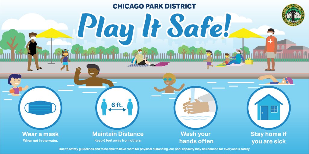 Outdoor pools season starts TODAY &amp; runs through Sept. 6, 5 days a week, weather permitting. For updates to pool schedules, call the parks and/or visit bit.ly/ChiParksPools.
*Entry to the pools is on a first come-first served basis. #intheparks