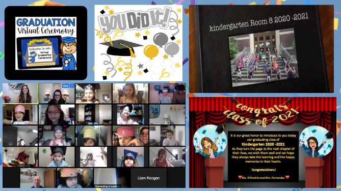 Today we celebrated the hard work of our incredible JK+SK students this year. They overcame so many challenges with a 😀thru it all! Even though it was done virtually, we could feel their happiness through the 💻. Congratulations Room 8!🎉🎊<a href="/RolphRoadSchool/">Rolph Road School 🎓</a> <a href="/tdsb/">Toronto District School Board</a> <a href="/MsFernandez10/">Ms. Fernandez</a>