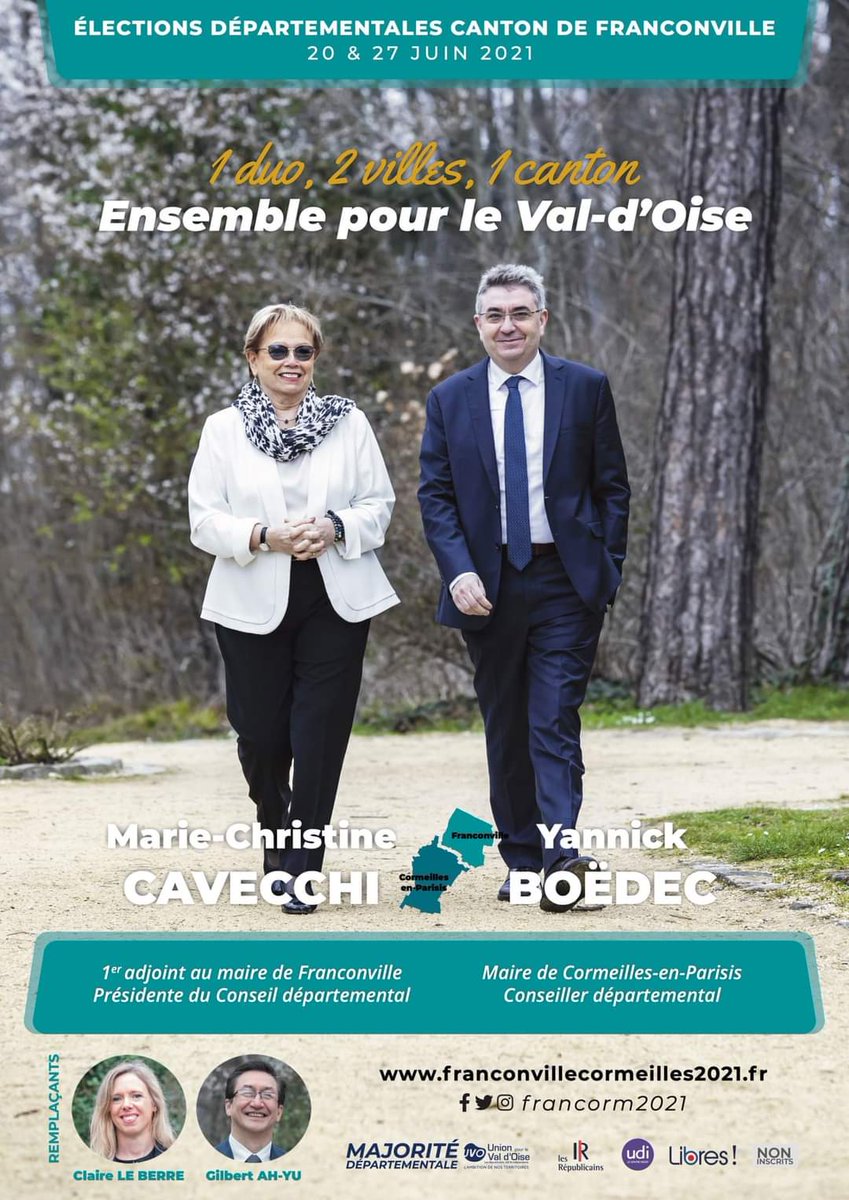 lr95circo3's tweet photo. #electionsdepartementales2021
Dimanche 27 juin, 2ème tour
Soutenons nos candidats !
Chaque voix compte !
#JeVoteLR
#JeVote #LR95 #LR9503 https://t.co/IjJWPZxuK1