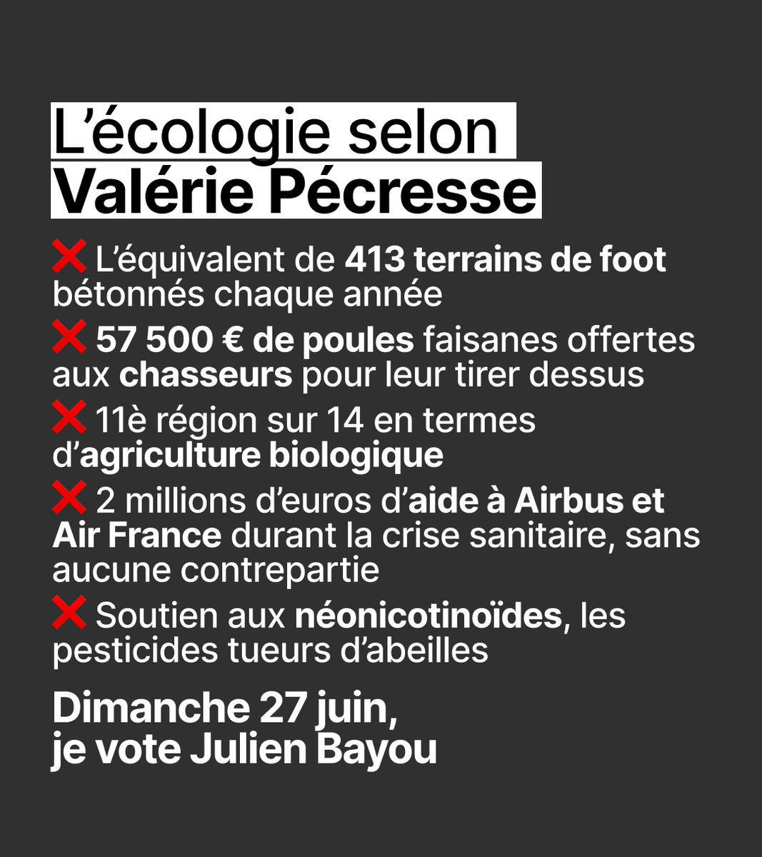 Il manque 6 voix par bureau de vote pour que la Région Île-de-France devienne écologique et solidaire. Peut-être 6 personnes que vous pouvez contacter par SMS ou WhatsApp. C'est à portée de main. Dimanche, mobilisation générale 👉 boucheaoreille.idfecologie.fr
#ÉcologieSolidarité