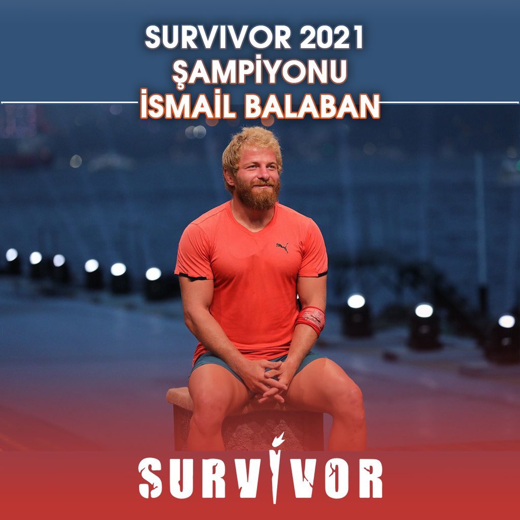 survivorpanora's tweet photo. #Survivor2021 Şampiyonu İsmail Balaban oldu. #Survivor2021 #SurvivorTürkiye #TV8 #Mücadele #Yarışma #Survivor #AcunMedya #AcunIlıcalı https://t.co/sCcGOQFeJA