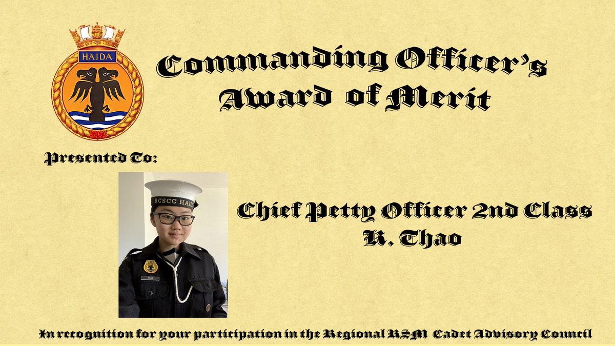RCSCC Haida (@186haida) / Posts / X