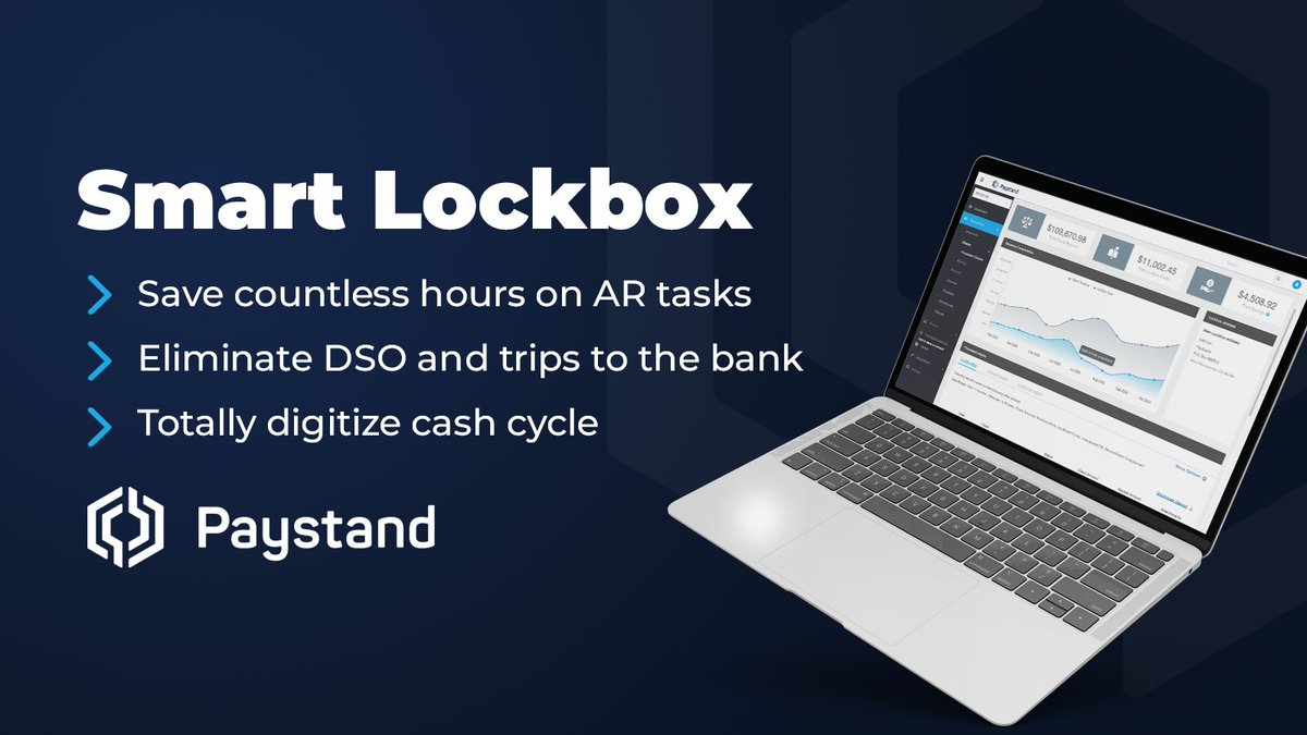 paystand's tweet image. According to a @Deloitte Survey, nearly 2/3 of leaders believe that organizations that don’t digitize in the next 5 years will be doomed. We built #SmartLockbox to help you digitize your cash cycle and save you countless hours on #AR tasks. Learn more👇

hubs.la/H0R46Yg0