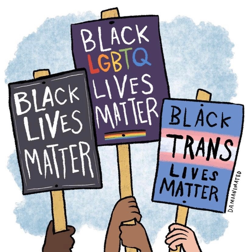 FFemme100's tweet photo. Repost from @damianimated 💙

#Pride #PrideMonth #PrideMonth2021 #TheFirstPrideWasARiot #QTBIPOC #QTPOC #Nonbinary #Enby #LGBTQ #LGBT #TransLiberation #TransRights #QueerLiberation #BlackLivesMatter #BlackTransLivesMatter #BlackLGBTQLivesMatter https://t.co/x2UexVqfLh