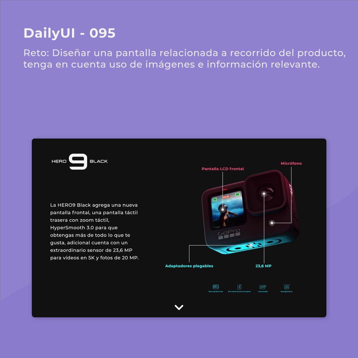 AlejoPulidoRu's tweet photo. 📷 Cuando presentamos un nuevo #producto es importante resaltar sus características y brindar la información de manera clara y amigable. Esta es una propuesta para el #DailyUIChallenge #UX #UI #DailyUI #095 https://t.co/loQvaBTJcX