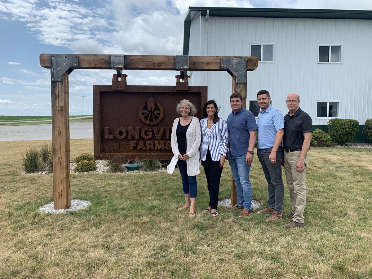 Thank you <a href="/NikkiHaley/">Nikki Haley</a>, <a href="/StoryCountyGOP/">Story County GOP</a> and <a href="/YoungIowaGOP/">Iowa Young Republicans 🇺🇸 🐘</a> for joining us on the farm today! Your perspectives on leadership and what our great country needs right now were very encouraging!