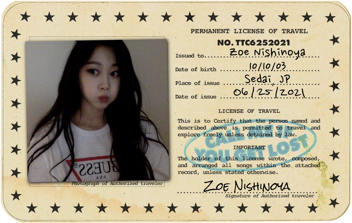 permanet license of travel.