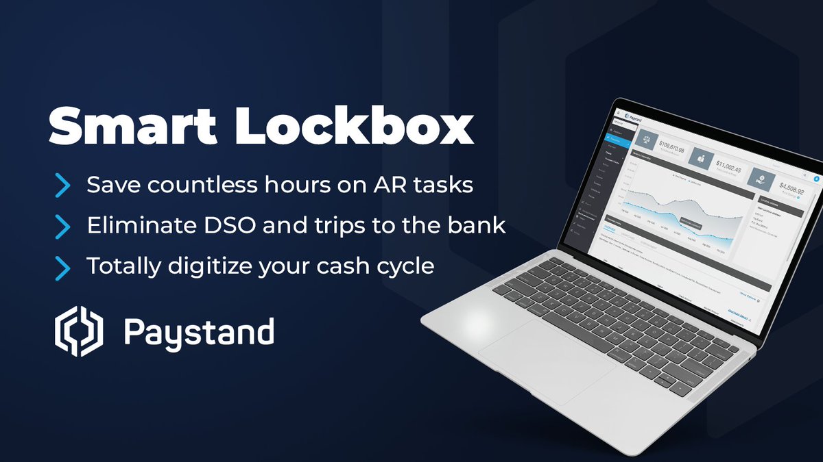 paystand's tweet image. According to a @Deloitte Survey, nearly 2/3 of leaders believe that organizations that don’t digitize in the next 5 years will be doomed. We built #SmartLockbox to help you digitize your cash cycle and save you countless hours on #AR tasks. Learn more👇

hubs.la/H0R4cNB0