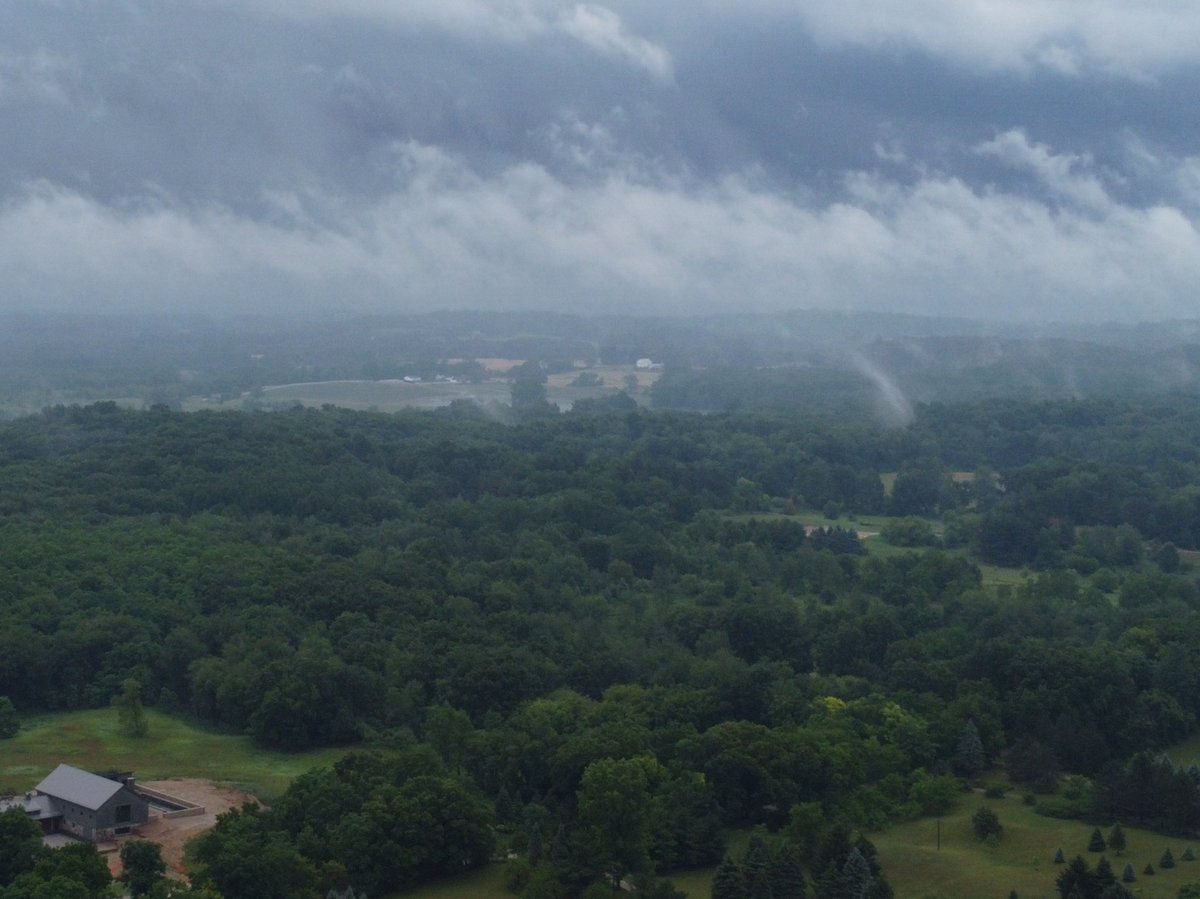 KC135BOOMER's tweet image. What a storm! Great cloud shots from the drone looking east toward Ann Arbor at 1815L. @rexroth7wxyz #NeededRain