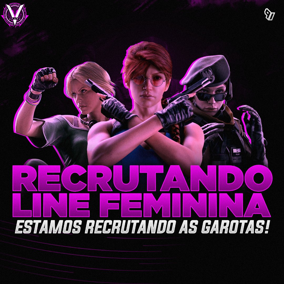 Ryujinesportss's tweet image. [RECRUTANDO-LINE]
Nossa organização está a procura de uma line femina de R6 (PC) que estará representando a Voltz Space.

Interesadas nos chamem na DM para mais informações.

#GOVTZ 🚀⚡️
 #pitv
.
.
.
.
.
.
Arte feita pelo pitv

@Grazinhanha 
@GirlsOnSix 
@R6esportsBR