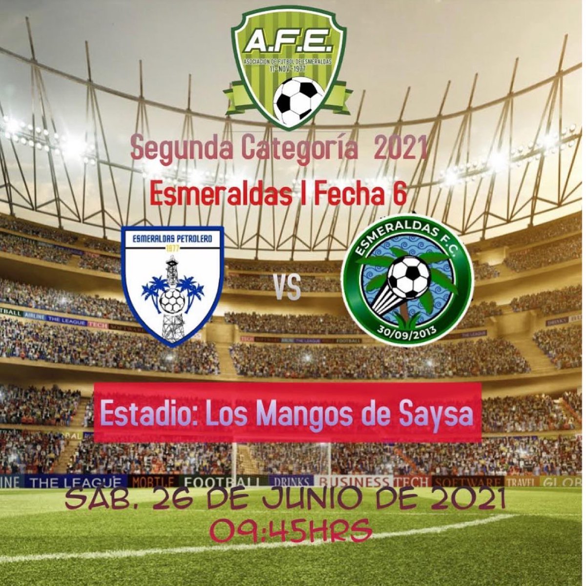 Torneo Provincial de Segunda Categoría 6ta fecha <a href="/AscensoEcuador/">⚽️Ascenso Ecuador🇪🇨</a> <a href="/Caravana750/">Radio Caravana</a> <a href="/Balompiecuador/">Balompiecuador ❤️🇪🇨</a> <a href="/TotalFutbol_EC/">Total Fútbol Ecuador</a> <a href="/FEFecuador/">FEF 🇪🇨</a>