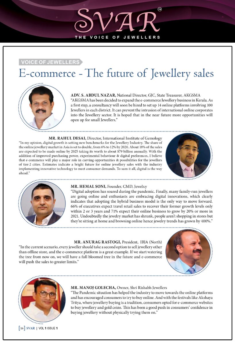 SavyaBusiness's tweet photo. #Shopping has become so much more convenient and easier with the internet, which equally applies to #jewellery sales. Learn what the top leaders of the industry have to say about the hidden potential of online #jewellerybusiness in India. @svarmedia 

https://t.co/AOHDNja80B https://t.co/f6fVL52dgF