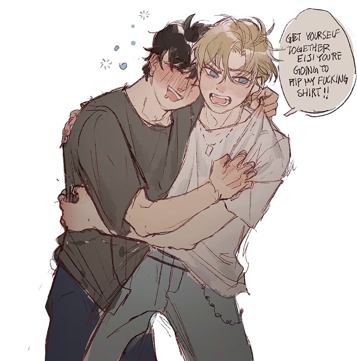 Self indulgent Bananafish art BC I read the entire series again and - .&@(&&(@@)¥¥£~++{+€]>?!\¥¥<£ 
😃aha
(College post frat party AU) 