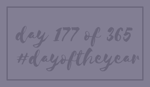 today is day 177 of 365 
 #DayOfTheYear 
 #177of365 
 #day177of365 
 #page177of365 
⌚⏰⏱⏲🕰