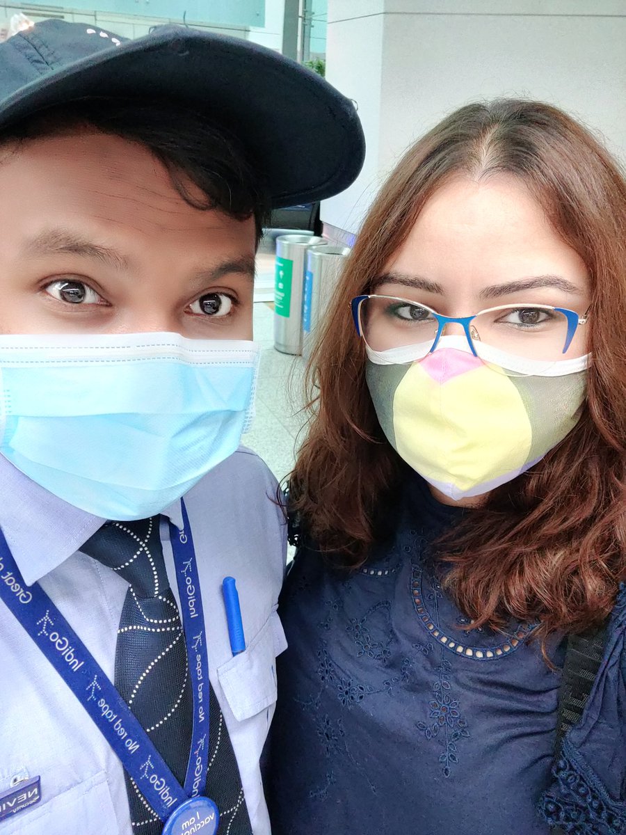 That's my brother and me. Today a CRPF official asked him for our ID when he was escorting me to the gate to board my flight because he didn't believe we're siblings. I got annoyed because we've been dealing with this since childhood. (1/2)