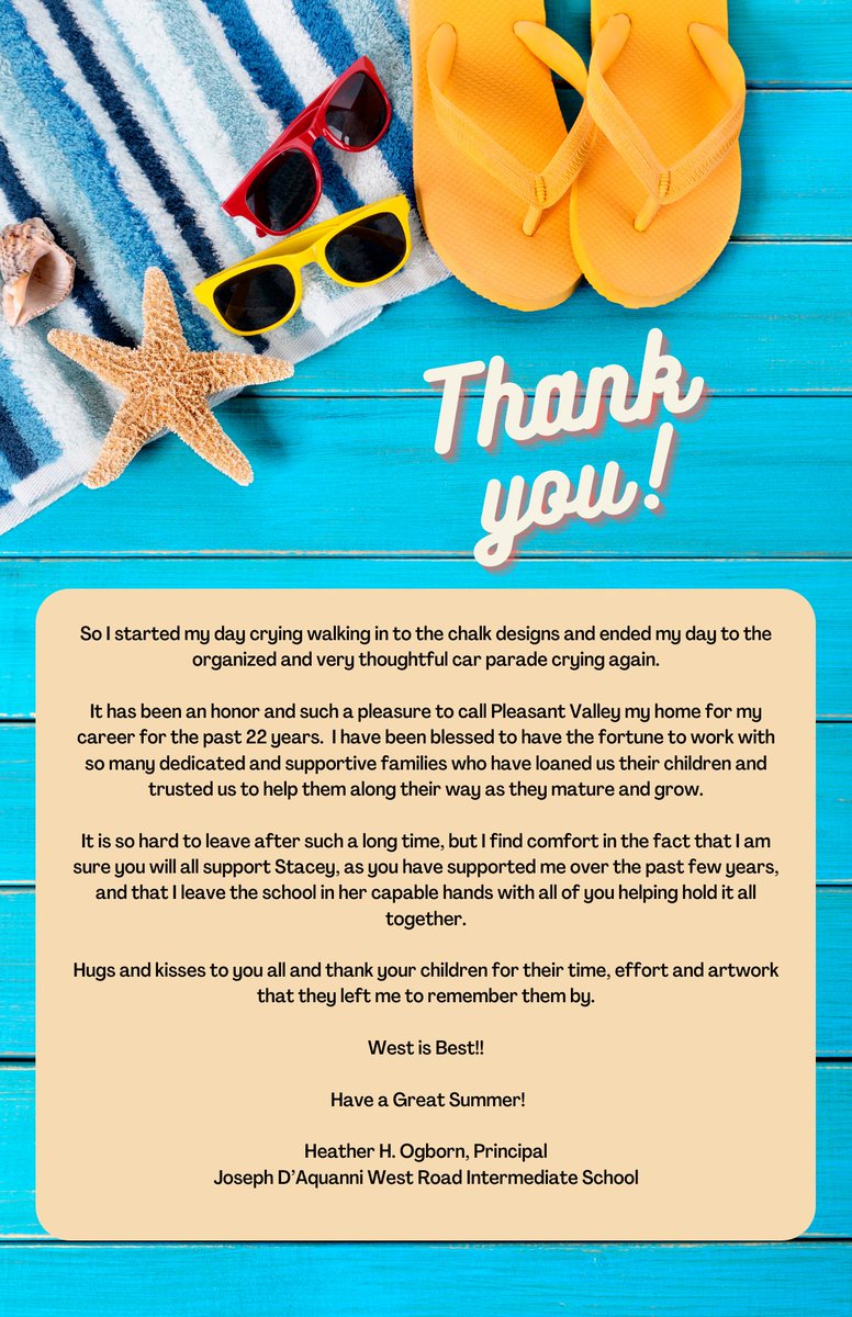 Thank you so much to everyone who helped send off Mrs. Ogborn! 🥰 She sent a message for everyone below. Please take a moment to read it.

<a href="/c_conrad14/">CConrad14</a> <a href="/westroadschool/">West Road School</a>