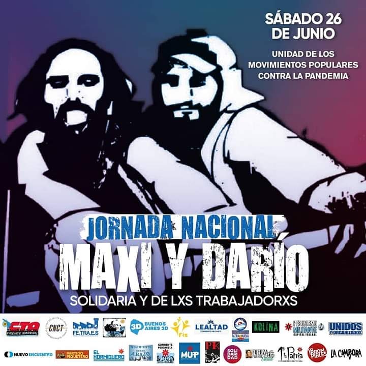 FetraesMdP's tweet photo. JORNADA NACIONAL🇦🇷 #MaxiYDarío 
“...𝙖𝙝𝙤𝙧𝙖 𝙦𝙪𝙚 𝙧𝙚𝙘𝙪𝙚𝙧𝙙𝙤, 𝙥𝙤𝙡í𝙩𝙞𝙘𝙖 𝙝𝙖𝙘𝙚𝙢𝙤𝙨 𝙩𝙤𝙙𝙤𝙨 𝙖𝙡 𝙘𝙖𝙢𝙞𝙣𝙖𝙧”.

Maxi Kosteki y Darío Santillán presentes, ahora y siempre❗
@efmontes  @Irrompiblesmdp @FetraesA @SolidaridadFte @irrompiblesorg @FerRaverta https://t.co/RSr6B9mBuK