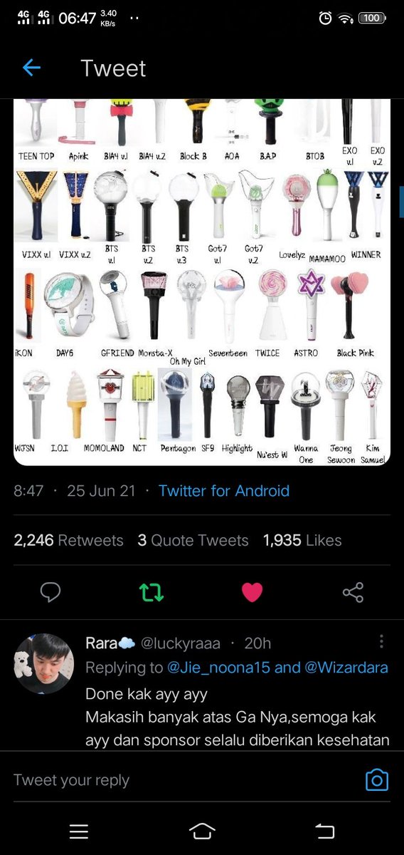 IDza27's tweet photo. @Jie_noona15 @Wizardara Rules done...
Mau ls exo.
Makasih buat yg ngadain GA, sukses selalu ❤ https://t.co/eoacCrkoUr