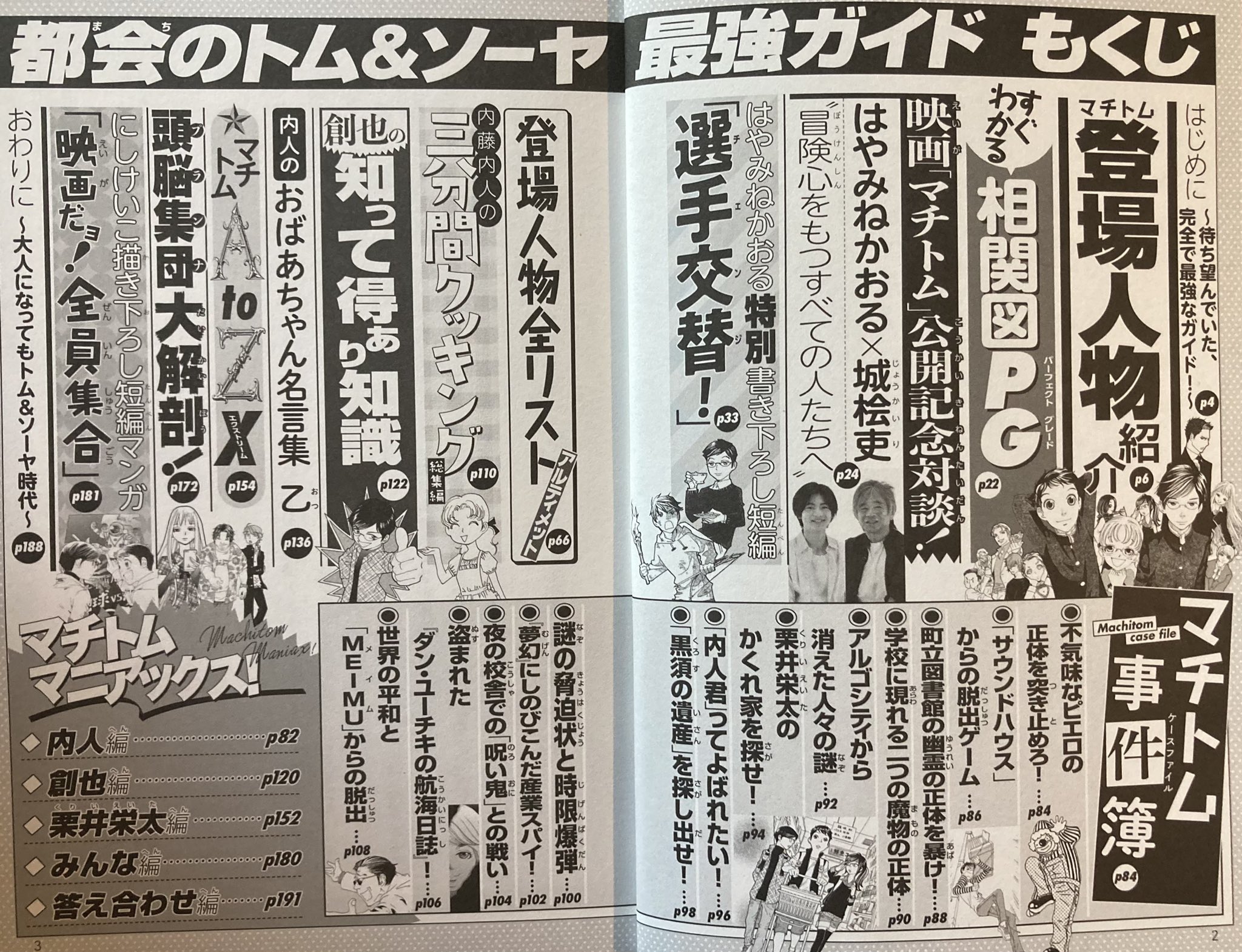 都会のトム ソーヤ 公式 内人と創也といっしょに冒険する人たちへー 都会のトムアンドソーヤ 最強ガイド 映画マチトム 公開記念 はやみねかおる 城桧吏 スペシャル対談付き 目次史上最高ワクワク度 T Co Rwltbsysif Twitter