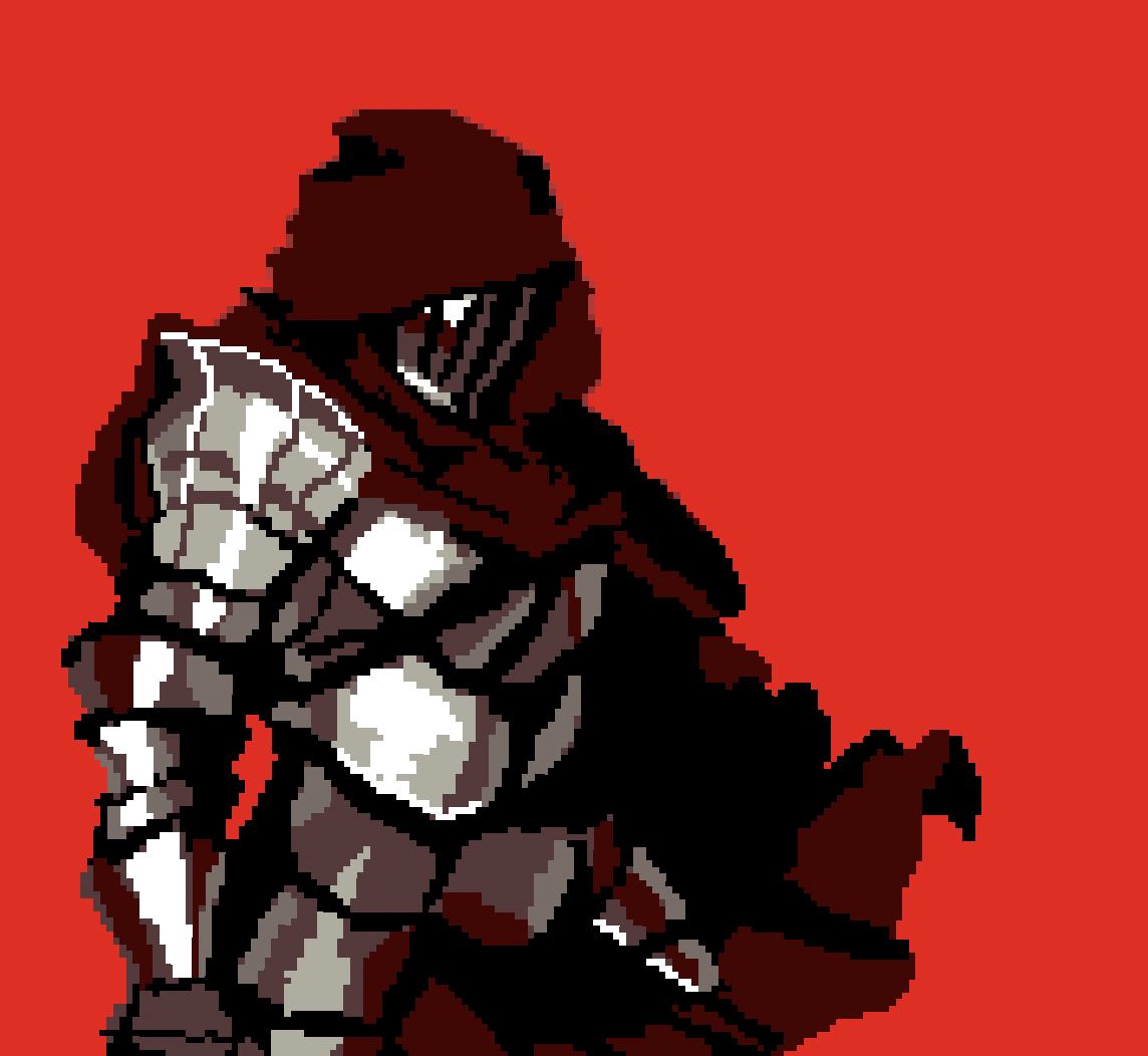 l8com3r's tweet photo. quick sketch of a knight i drew today 

#pixelart https://t.co/6xCU2vqYd7