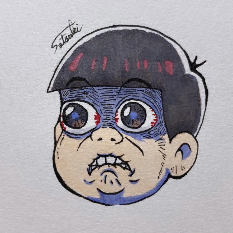 皐月 兄たちに嫉妬するトッティ おそ松さん トド松 トッティ コピック 模写 模写イラスト 皐月 兄たちに嫉妬するトッティ おそ松さん トド松 トッティ コピック 模写 模写イラスト
