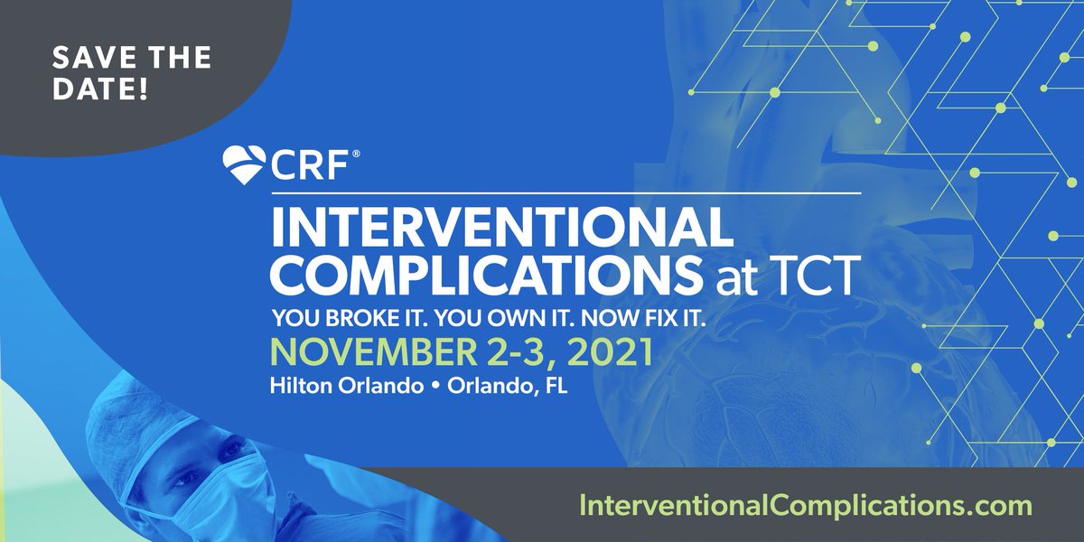 Cardiovascular Research Foundation (@crfheart) on Twitter photo Mark your calendar for the most comprehensive course on interventional complications. #CompAtTCT2021 More info coming soon! ow.ly/Iao450FiW2M @ajaykirtane <a href="/DrBillLombardi/">Dr. Bill Lombardi</a> @J_M_McCabe <a href="/triciarawh/">Tricia Rawh</a> Mark your calendar for the most comprehensive course on interventional complications. #CompAtTCT2021 More info coming soon! ow.ly/Iao450FiW2M @ajaykirtane <a href="/DrBillLombardi/">Dr. Bill Lombardi</a> @J_M_McCabe <a href="/triciarawh/">Tricia Rawh</a>