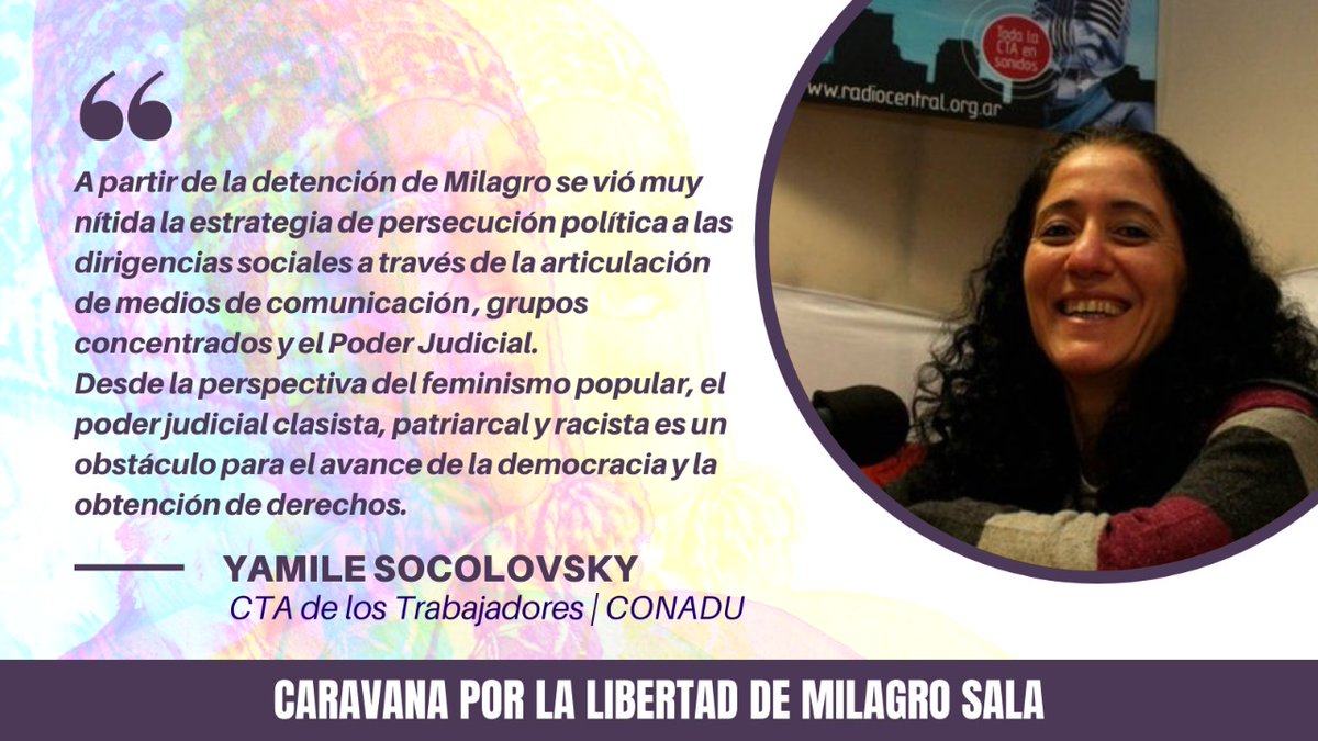 @ysocolovsky nos comparte su experiencia y su lucha en la construcción del feminismo popular. #LibertadAMilagroSala #PresxsPorLuchar #NosotrasRevolucionamos