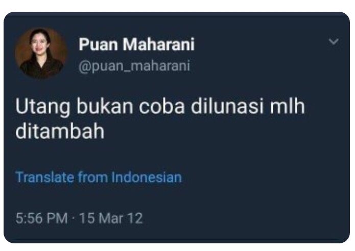 Skrg makin parah lo utangnya. Jangankan melunasi utk bayar bunganya aja harus ngutang juga