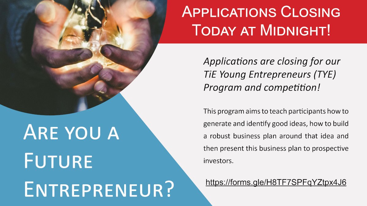 Applications for our 6-week online boot camp end at midnight tonight! Over 4 workshops, you will be mentored by seasoned entrepreneurs in turning your great idea into a working business model. Apply: forms.gle/H8TF7SPFqYZtpx…