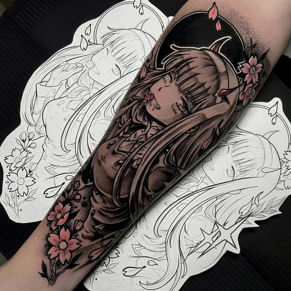 ZERO TWO Anime tattoos Fandom tattoos Sleeve tattoos #22 ZERO TWO Anime tattoos Fandom tattoos Sleeve tattoos