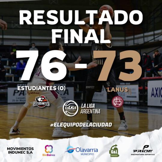 Estudiantes 🏀 (@caebasket) on Twitter photo ⛹️♂️¡Otra victoria clave para el Bata!
Estudiantes se quedó con un triunfo importantísimo para cerrar la semana. <a href="/matisesto/">Mati Sesto</a> volvió a ser el goleador con 19 puntos, seguidos de los 15 de
<a href="/elnesjr/">Elnes Bolling Jr.</a>.
#ElEquipoDeLaCiudad 🏀 #VamosBata ⛹️♂️¡Otra victoria clave para el Bata!
Estudiantes se quedó con un triunfo importantísimo para cerrar la semana. <a href="/matisesto/">Mati Sesto</a> volvió a ser el goleador con 19 puntos, seguidos de los 15 de
<a href="/elnesjr/">Elnes Bolling Jr.</a>.
#ElEquipoDeLaCiudad 🏀 #VamosBata