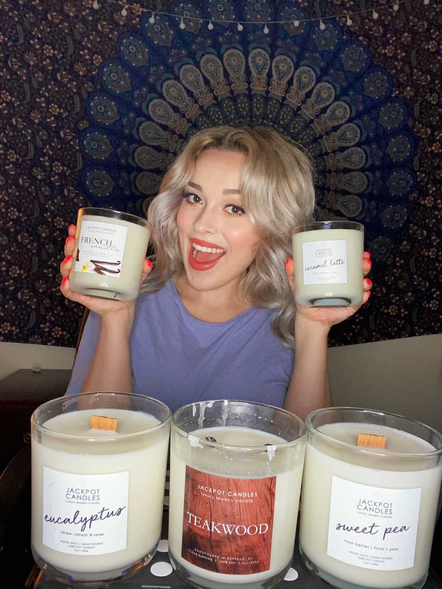 jackpotcandles's tweet photo. Buffalo’s own Cami Clune from The Voice!! 🎶💕🕯
https://t.co/K00rXgx1iv
She said she LOVES our candles and can’t wait for her rings! Her faves are the caramel latte and the teakwood! Check her out @camiclune
.
#jackpotcandles #jackpotcandle #camiclune #thevoice https://t.co/dYWx6nmgvd