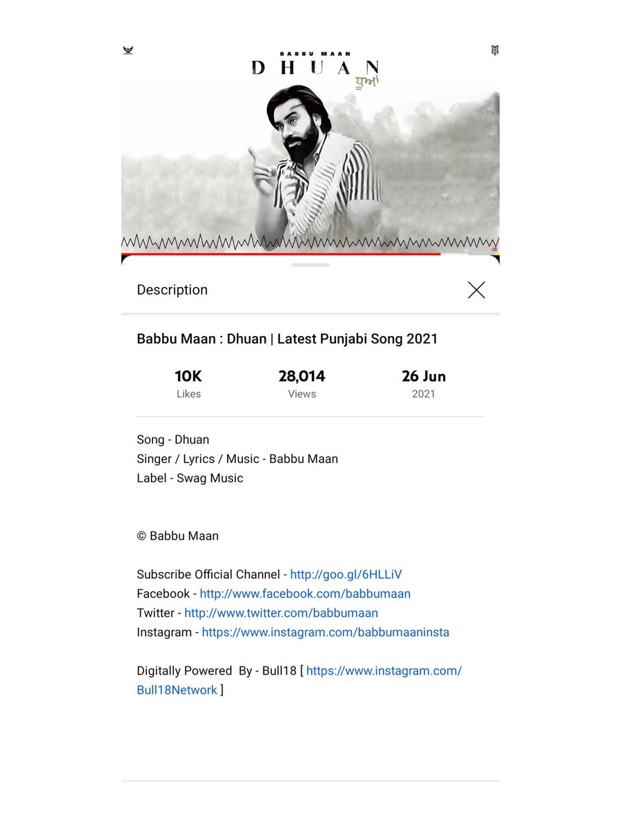 SukhpyarSran's tweet photo. New song is out now
💯 Reality
https://t.co/3tUdWs0tb2
@BabbuMaan
#babbumaan @Bull18Network #bull18network
#YouTube @YouTube #youtubeindia @YouTubeIndia @YouTubeCreators @babbumaan_07 @Babbumaan4u3 #babbumaan https://t.co/QlmY9MiGMe