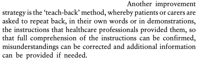 emupdates's tweet photo. It's not surprising that teach-back discharge instructions lead to better retention and a higher rate of followup appointments, but discharge using teach-back took LESS TIME than standard discharge. 

https://t.co/CbrWU5BLsb https://t.co/F4guXSKnKU