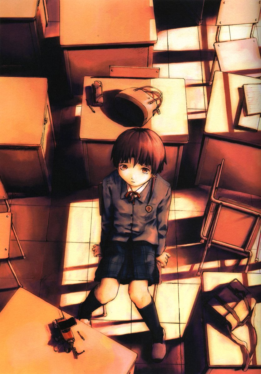 Serial Experiments Lain Official Anime Art Box Promos Open のイラスト Serial Experiments Lain Official Anime Art Box Promos Open のイラスト