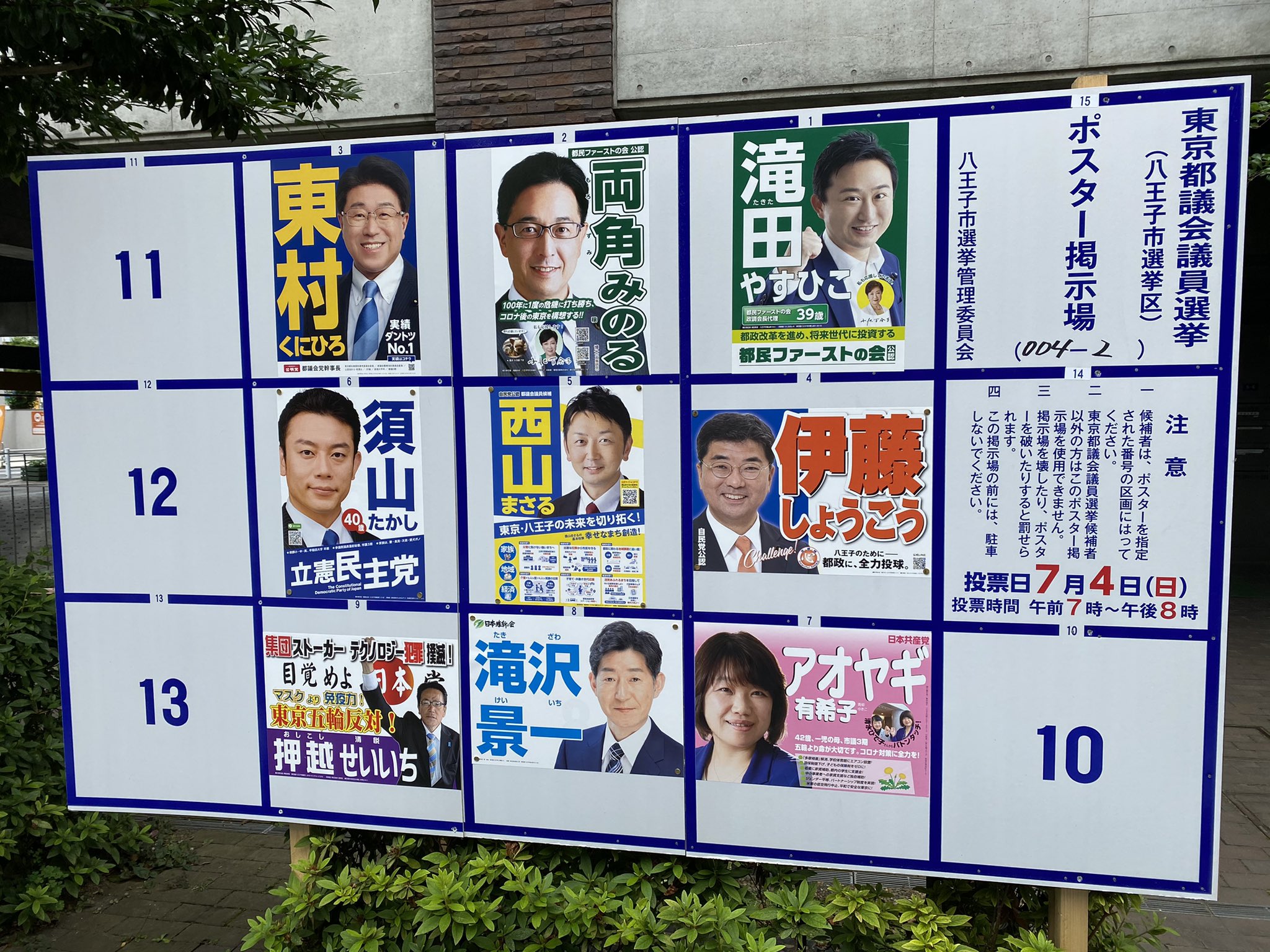 八王子市都議選速報2021 東京都議会議員選挙の開票結果と立候補者の当落は? 令和の知恵袋 八王子市都議選速報2021 東京都議会議員選挙の開票結果と立候補者の当落は? 令和の知恵袋
