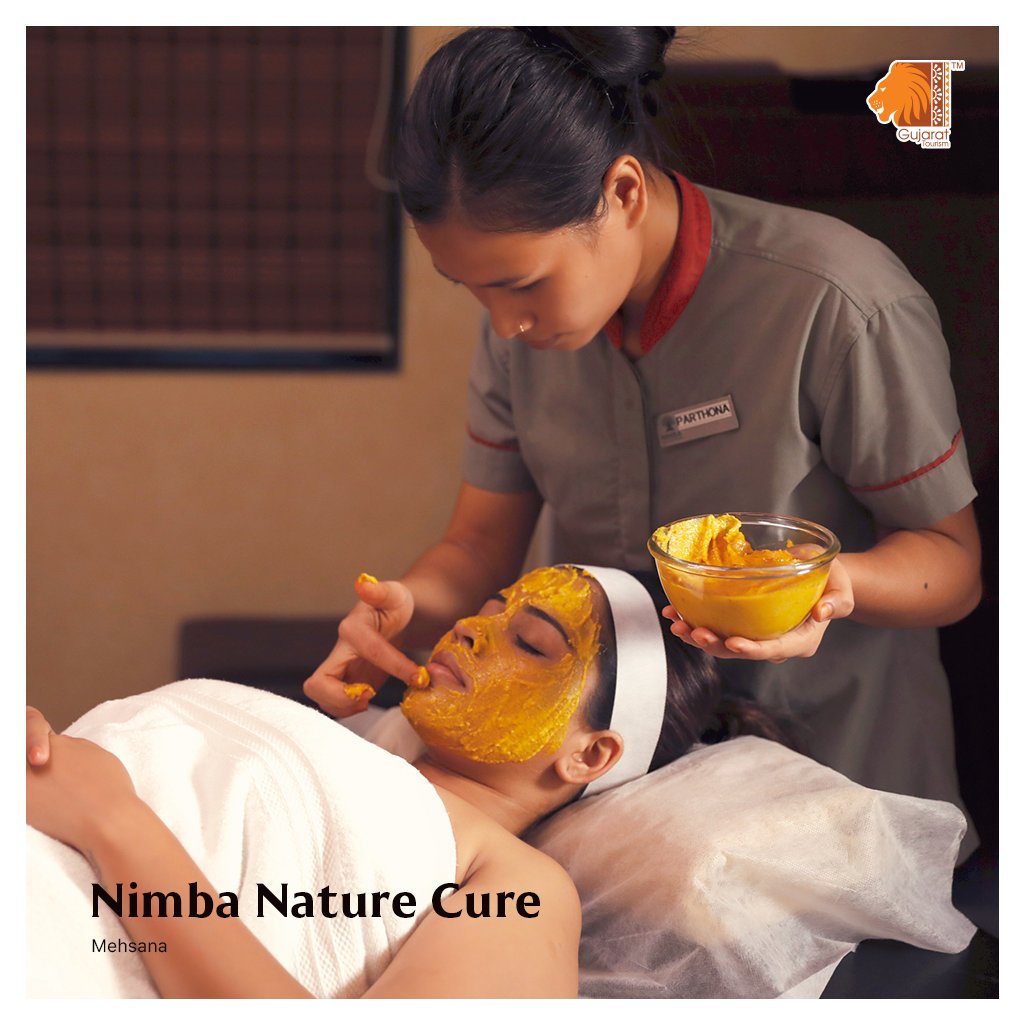 GujaratTourism's tweet photo. Heal your body and rejuvenate your soul to the magic of naturopathy. Submerge into the calmness of Nimba Nature Cure &amp; Holistic Centre's Wellness regime. Set the flow of your life in the arms of nature! #GujaratTourism #Wellness #Nature #NimbaNatureCure #Naturopathy #Cure https://t.co/pZWynCnDp0