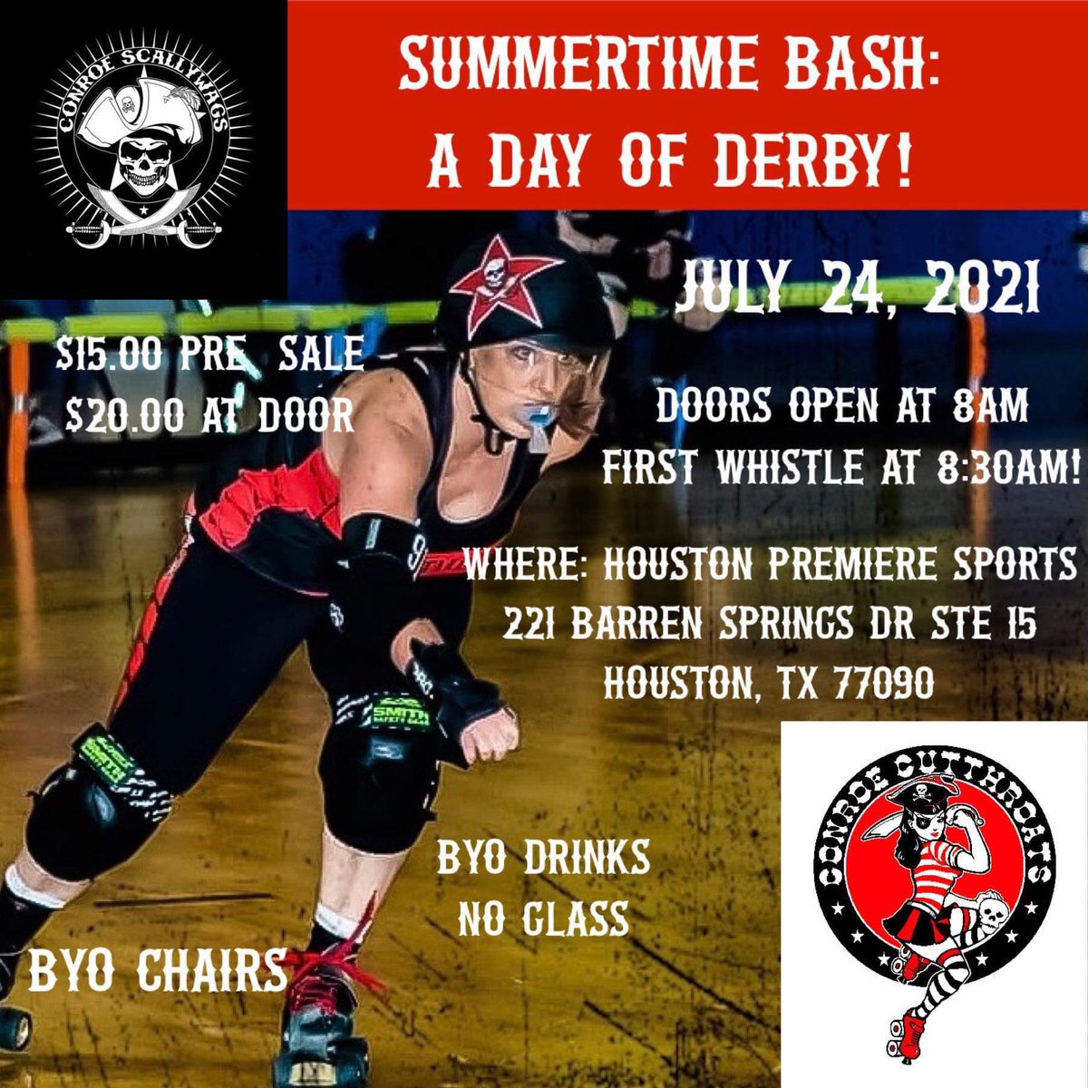 Have you missed going to derby mashups? So have we! Let’s have an awesome Day of Derby next month! Here are the details! #derby #rollerderby #mashup #getyourtickets #houstonevent #event