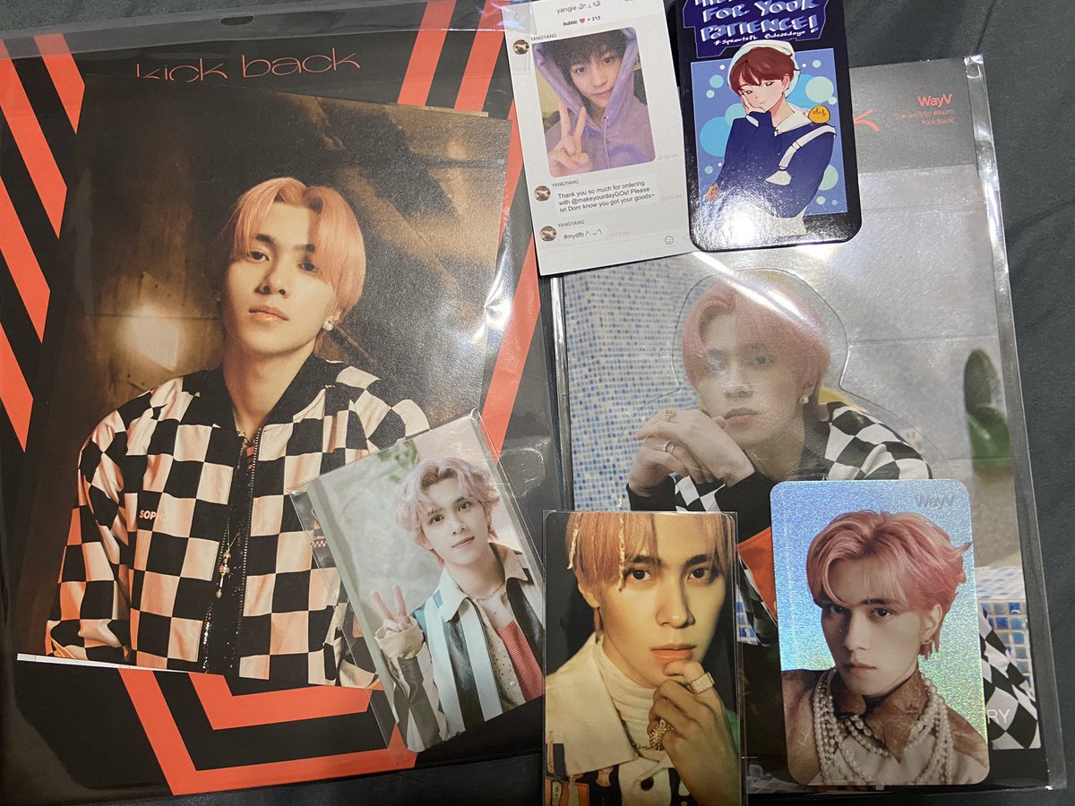 huangmarks's tweet photo. @yyangGOs @deardoyo thank you for all of my goodies 😼😼😼 #mydfb #yyfb #sproutsfb https://t.co/Fma9jhlcd7