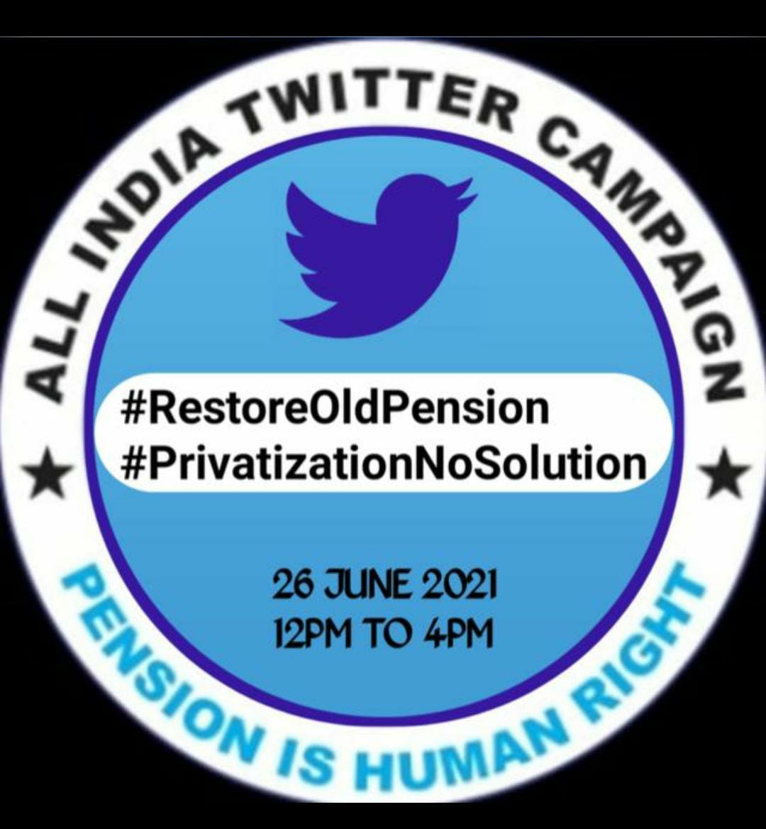 NTscpseu's tweet photo. Abolish Contributory Pension Scheme 
#RestoreOldPension #PrivatizationNoSolution

@PMOIndia
@FinMinIndia 
@RahulGandhi 
@suchetadalal @Dchautala
@mkstalin @ysjagan @HemantSorenJMM @KTRTRS @trsharish @AndhraPradeshCM @TelanganaCMO
@vijaykbandhu @Sthitaprajna_G @SrikanthKalwal https://t.co/8QMNts4GLw