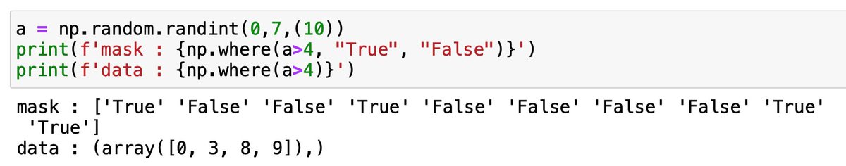 utkarshML's tweet image. #PythonHacks - Ever stuck with filtering arrays based on a condition? #Numpy to the rescue. Use where fn to extract data based on conditions
#pythoncode #Python #learntocode #machinelearning #coders #devcommunity #100daysofcode