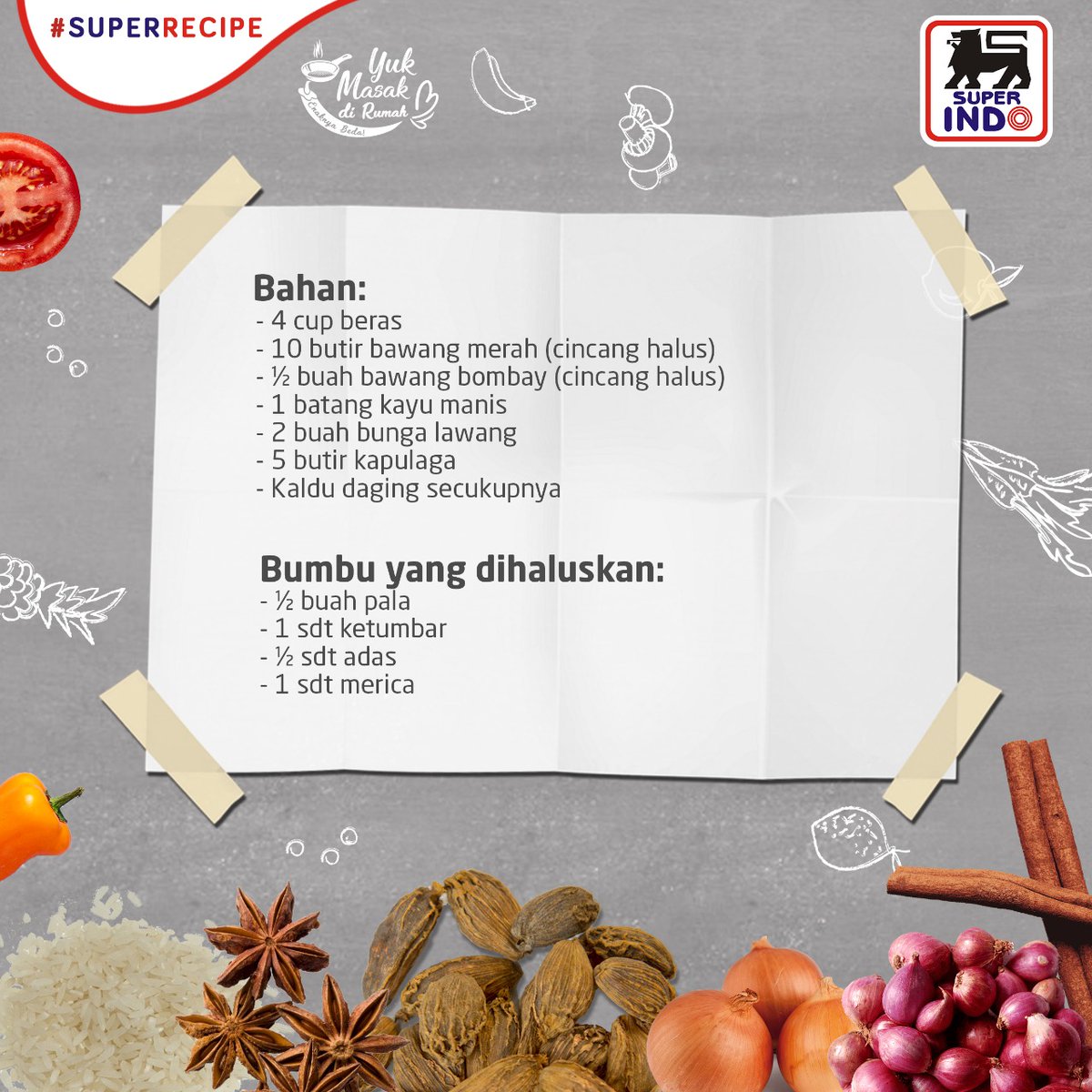 InfoSuperIndo's tweet photo. Buibuu, lagi bosan makan nasi putih yang rasanya itu-itu saja? Coba deh sekali-kali bikin olahan nasi yang beda kayak nasi rempah ala minda ini. Rasanya lezat dan menyehatkan lho, yuk masak sekarang!

#SuperIndo #SuperHemat #SuperSegar #SuperRecipe #YukMasakDiRumah #NasiRempah https://t.co/3ruDR7gCv5