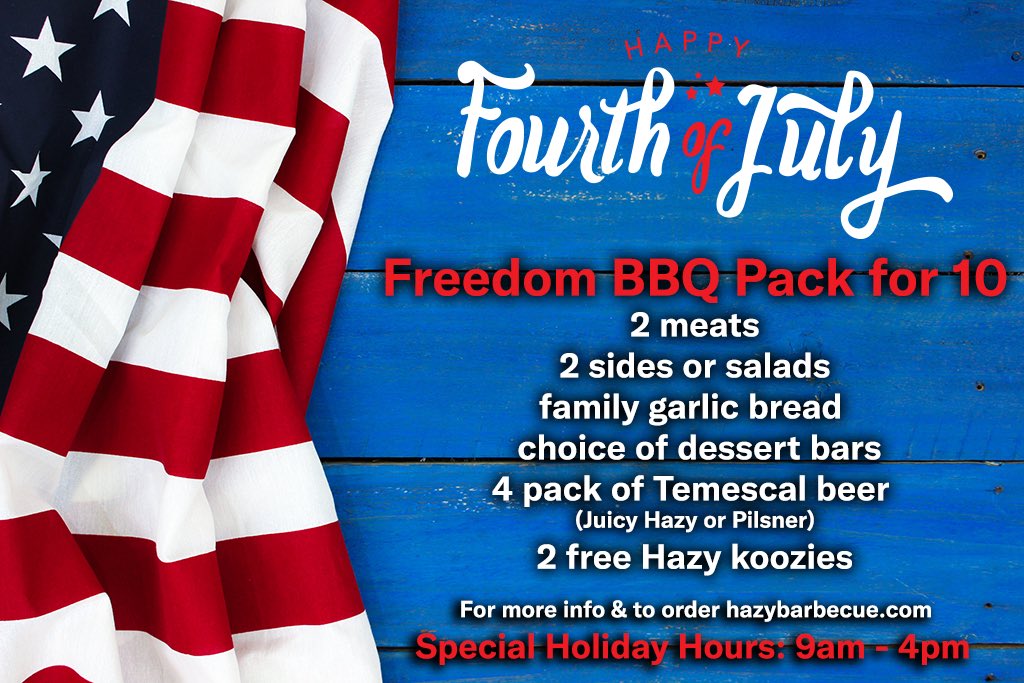 HazyBarbecue's tweet photo. Our 4th of July special is now available for preorders. #bbq #hazys https://t.co/5JCpFhgvIO