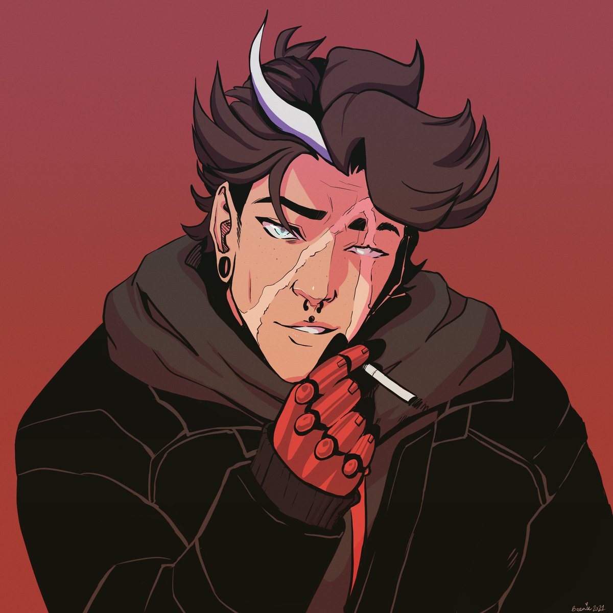 Timothy in Atlas inspired by @RhysKatagawa ‘s 3D model and with piercings inspired by @StrongSpork ‘s cosplay! 
#timothylawrence #atlascorp #digitalart #ArtistOnTwitter #borderlands #Borderlands3 #DigitalArtist #fluffy